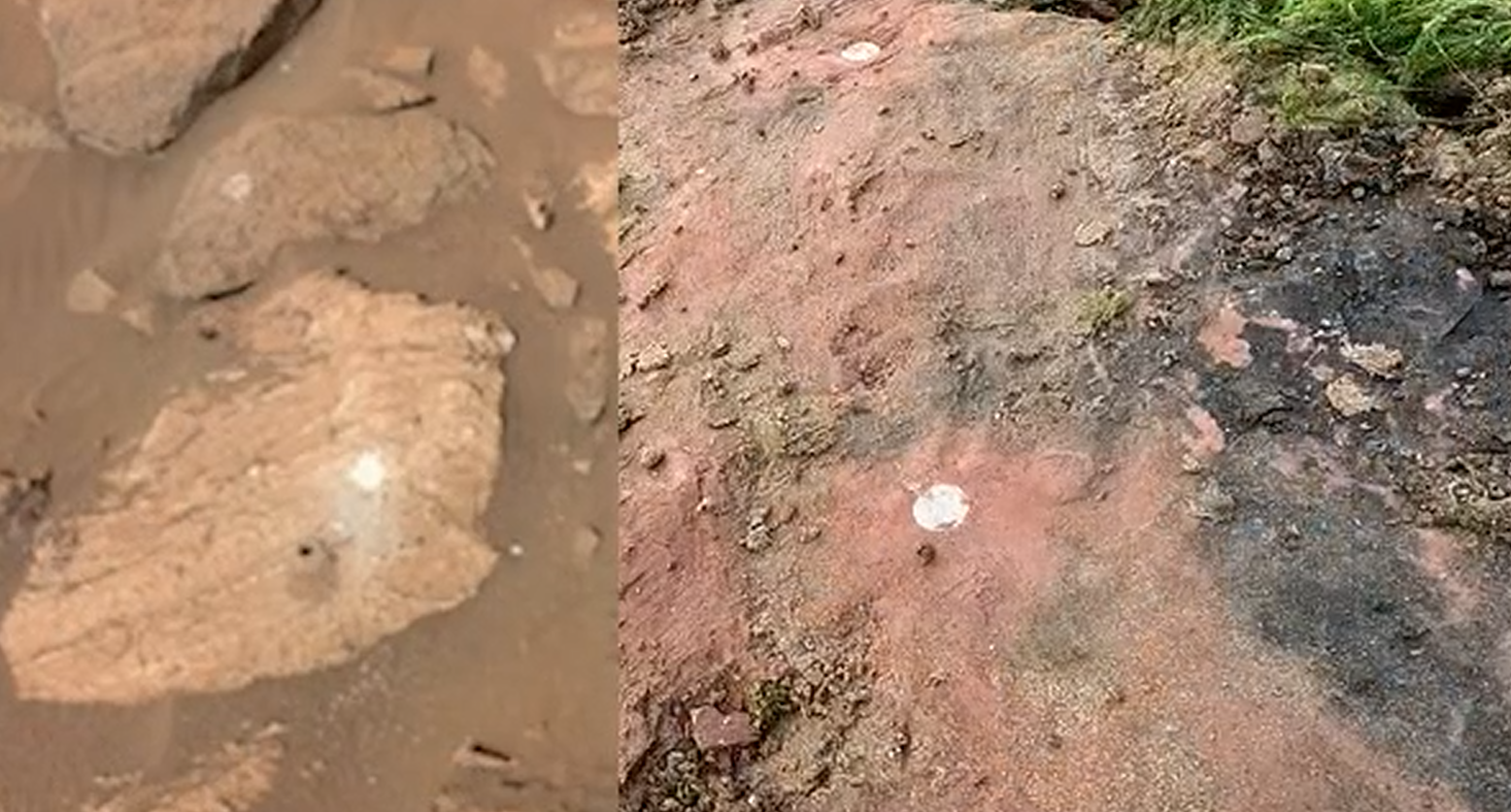 Reduction Spheroids found on Mars and Hartlepool